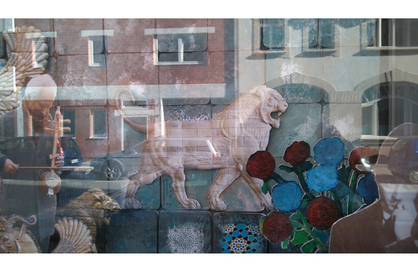Vera Bonsen: Fensterkunst 'Mohammad Massoudi', Heidelberg